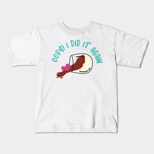 Chocolate Mousse Oops Dropped Dessert Kids T-Shirt